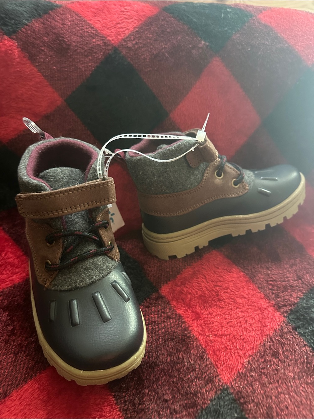 Carter's Brown, Gray & Tan Kids Winter Boots